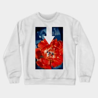 Scarlet Peony Flower Crewneck Sweatshirt